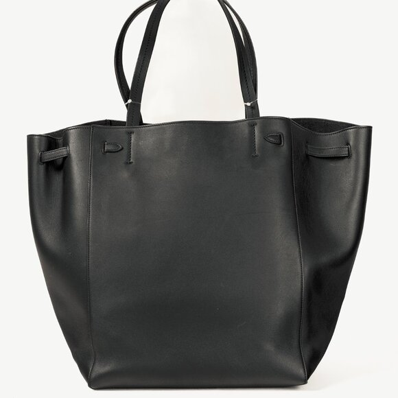 Celine Large Cabas Phantom Black Tassel Leather Tote Bag - Picture 4 of 12